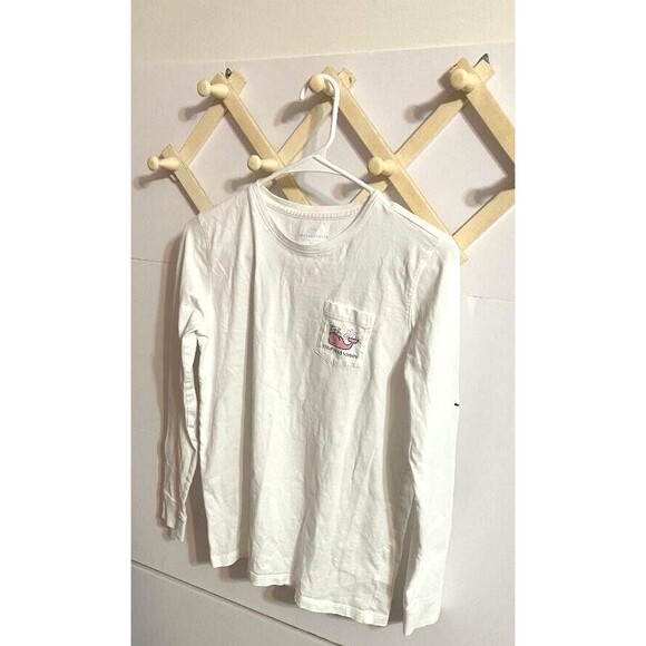 Vineyard Vines Youth Size 16 Happy New Year Long Sleeve T-Shirt Pink Whale - Picture 3 of 11